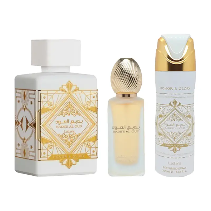 LATTAFA BADEE AL OUD HONOR & GLORY 3.4 EDP M+1.7 HAIR MIST+6.7 BODY/SPRAY (12861