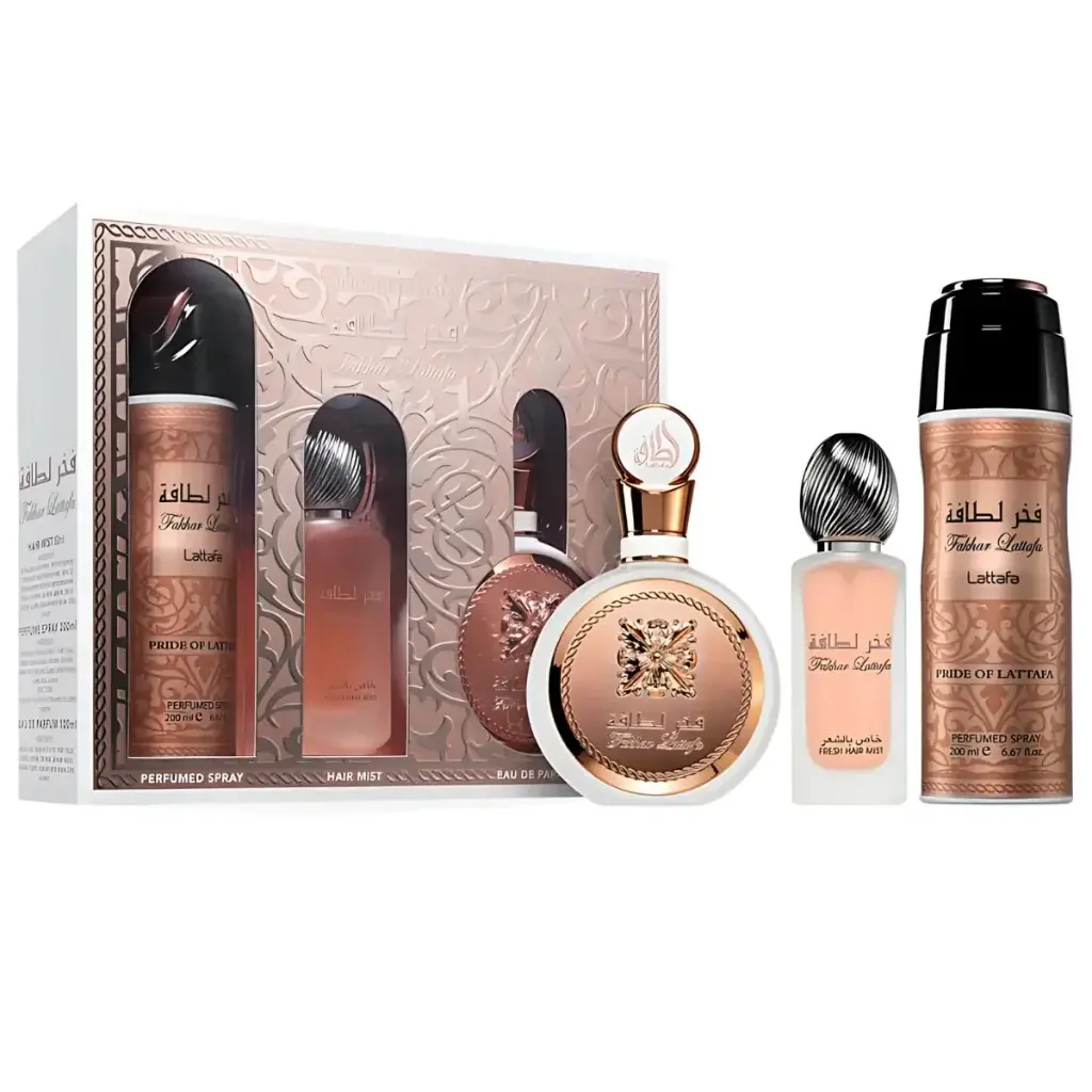 LATTAFA FAKHAR 3.4 EDP L + 6.7 BODY/SPRAY + 1.7 HAIRMIST