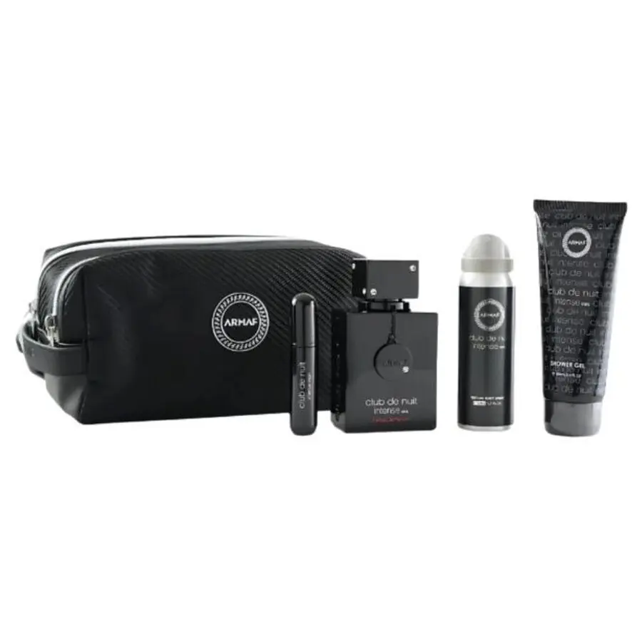 MS-ARMAF CDN CLUB DE NUIT INTENSE
2.37 EXTRAIT DE PARFUM /3.4 S GEL//1.7
BDY SPR /7ML REFILL/TOILETRY BAG- 5PC