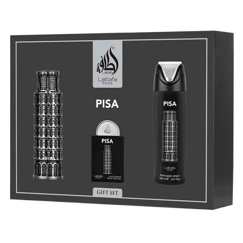 SET LATTAFA PISA MEN ( 3 PC ) 3.4 EDP / 0.68 EDP / PERFUMED SPRAY 6.7 OZ